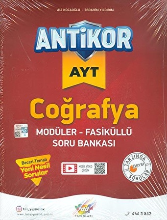 AYT Coğrafya Antikor Soru Bankası Fdd Yayınları