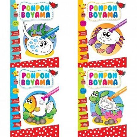 Ponpon Boyama (4 Kitap Takım) - Ema Kitap