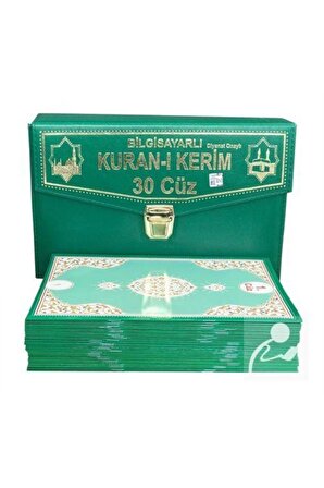 Kur'an-ı Kerim 30 Cüz Hatim Seti - Rahle Boy - Çantalı & Kolay Okunuşlu Bilgisayar Hatlı