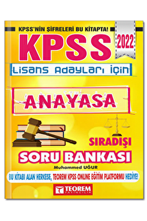 Teorem 2022 KPSS Anayasa Sıradışı Soru Bankası
