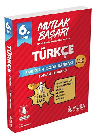 MUBA Yayınları 6.Sınıf Güncel Türkçe Fasiküller + Soru Bankası