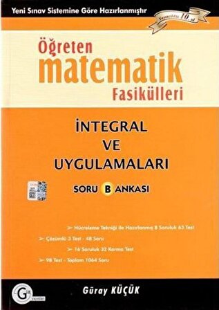 Öğreten Matematik Fasikülleri İntegral ve Uygulamaları B Soru Bankası Gür Yayınları