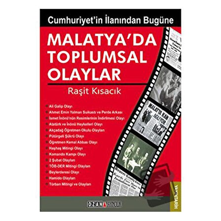 Malatya’da Toplumsal Olaylar / Ozan Yayıncılık / Raşit Kısacık