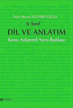 9. Sınıf Dil ve Anlatım Konu Anlatımlı Soru Bankası / Fatin Murat Seferbeyoğlu