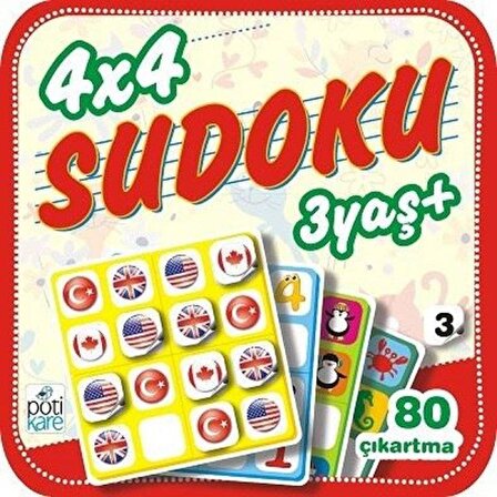 Sudoku 4*4 3 (3+Yaş) - Kolektif - Pötikare Yayınları
