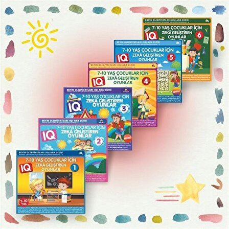7-10 Yaş Çocuklar İçin IQ Zeka Geliştiren Oyunlar (6 kitap Takım) / Bahar Çelik