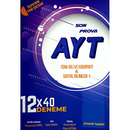 Aritmetik Yayınları AYT Türk Dili Edebiyatı Ve Sosyal Bilimler 1 12x40 Deneme