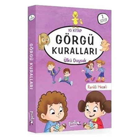 Pinokyo 1.Sınıf Görgü Kuralları Serisi 10 Kitaplık Set