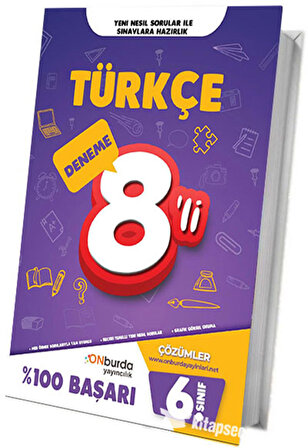 Onburda Yayınları 6.Sınıf Türkçe 8 Deneme
