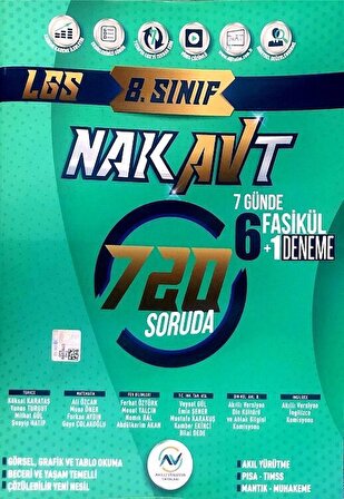 AV Akıllı Versiyon Yayınları 8.Sınıf LGS NAKAVT 6'lı Deneme - stk