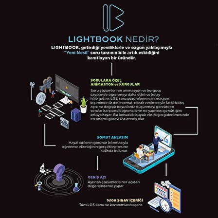 LGS Yeni Nesil Sorular ve Detaylı Çözümlerle Lightbook Sayısal (Matematik, Fen Bilimleri)