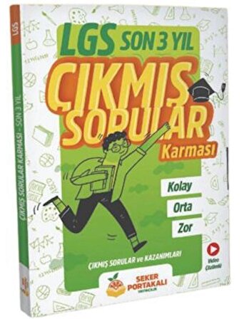 Şeker Portakalı Yayınları 8. Sınıf Lgs Son 3 Yıl Çıkmış Sorular Kitabı