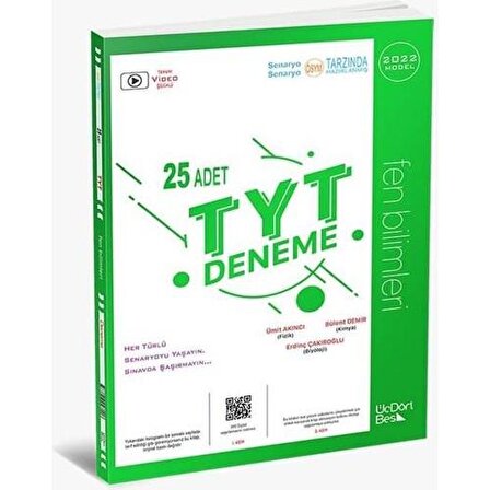 Üçdörtbeş Yayınları 2022 TYT Fen Bilimleri 25’li Deneme Sınavı