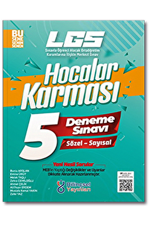 2022 LGS Hocalar Karması 5 Deneme Sınavı Bilinçsel Yayınları