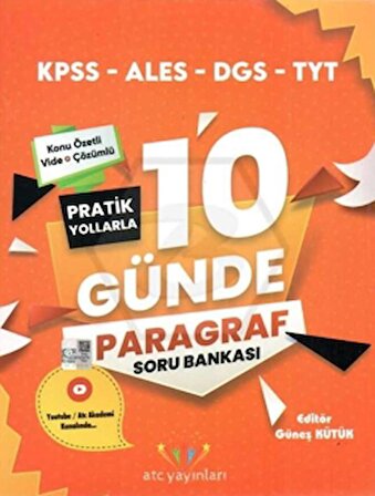 2022 KPSS ALES DGS TYT 10 Günde Paragraf Soru Bankası