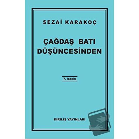 Çağdaş Batı Düşüncesinden / Diriliş Yayınları / Sezai Karakoç