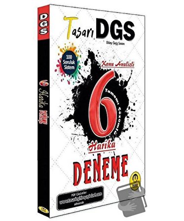 DGS 6 Harika Deneme PDF Çözümlü Tasarı Yayınları / Tasarı Yayıncılık / Kolektif