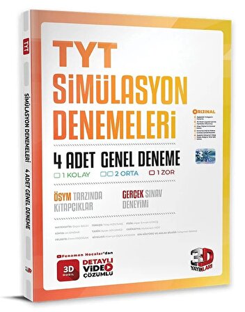3D TYT 4'lü Simülasyon Genel Denemeleri
