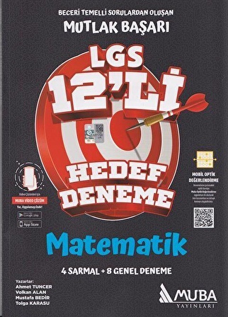 8. Sınıf LGS Matematik 12 li Hedef Deneme Muba Yayınları