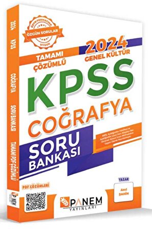 Panem 2024 KPSS Genel Kültür Tamamı Çözümlü Coğrafya Soru Bankası Panem Yayınları