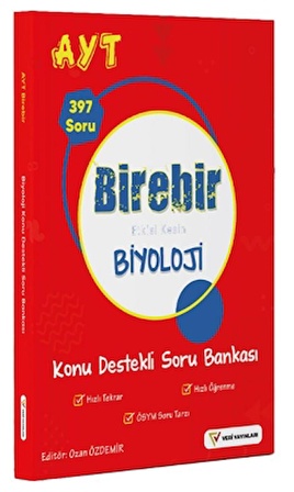 2023 YKS AYT Birebir Etkisi Kesin Biyoloji Konu Destekli Soru Bankası