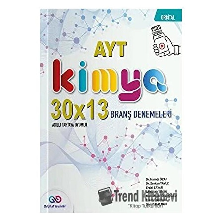 Orbital Yayınları AYT Kimya 30 x 13 Branş Denemeleri / Orbital Yayınları / Kolektif