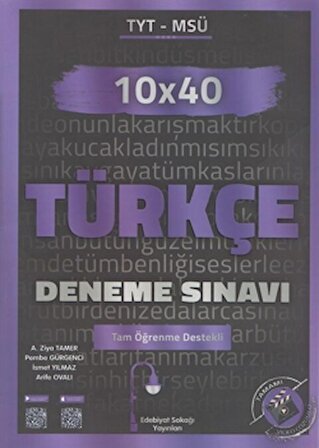 TYT - MSÜ Türkçe 10x40 Deneme Sınavı