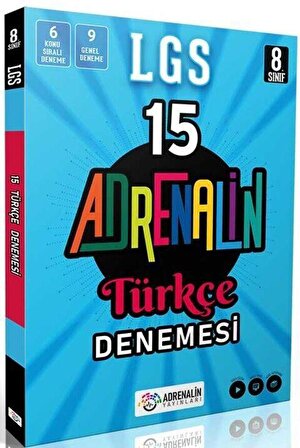 Adrenalin Yayınları 8. Sınıf Türkçe 15 Branş Denemesi