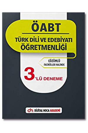 2022 ÖABT Türk Dili ve Edebiyatı Öğretmenliği Çözümlü 3lü Deneme Dijital Hoca Akademi