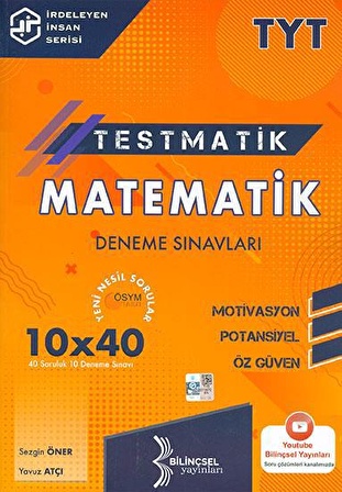 TYT Matematik Testmatik Deneme Sınavları Bilinçsel Yayınları