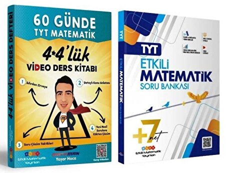Etkili Matematik YKS TYT Matematik Soru + 60 Günde Video Ders 2 Kitap Set Etkili Matematik