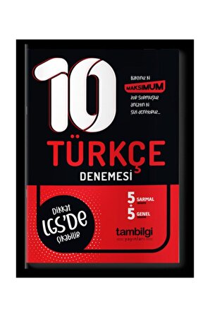 Tambilgi Yayınları 8. Sınıf Türkçe 10 Deneme