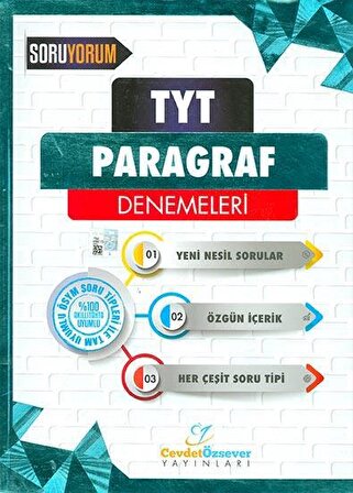 TYT Paragraf Denemeleri Cevdet Özsever Yayınları