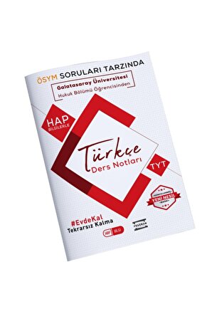 Fragman Yayınları Galatasaray Üniversitesi Öğrencisinden TYT Türkçe Hap Bilgi Ders Notları