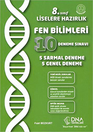 Dna Yayınları 8.Sınıf Fen Bilimleri 10 Lu Deneme