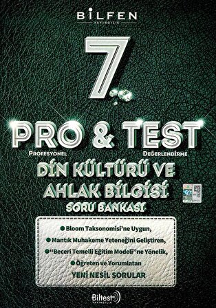 BİLFEN 7.SINIF PRO&TEST DİN KÜLTÜRÜ SORU BANKASI