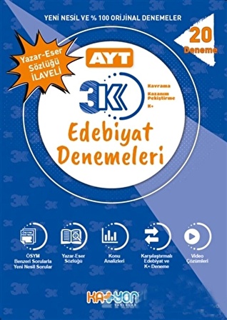 Katyon AYT 3K Edebiyat Denemeleri 20 Deneme