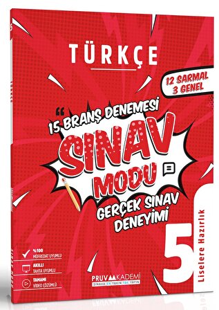 Pruva Akademi 5. Sınıf Türkçe Sınav Modu Deneme Sınavı 2023