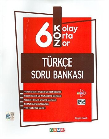 6.Sınıf KOZ Türkçe Soru Bankası Gama Yayınları