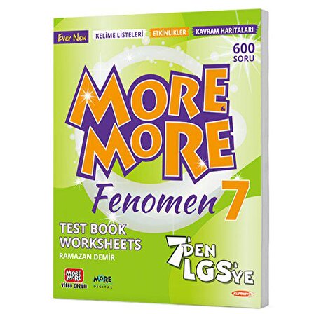 Kurmay ELT More and More English 7 Fenomen Worksheets Test Book