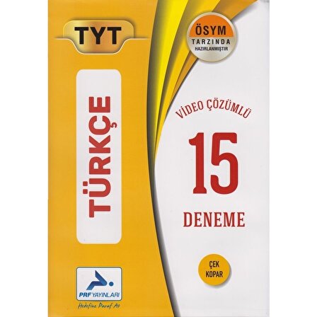 TYT Türkçe 15 Deneme Sınavı
