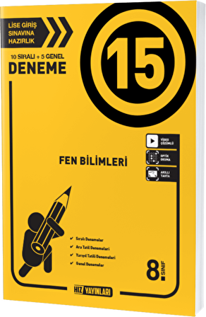 HIZ 8.SINIF FEN BİLİMLERİ 15 Lİ DENEME