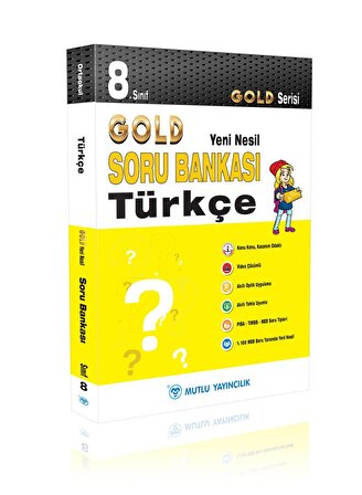 Mutlu Yayınları 8. Sınıf Türkçe Gold Yeni Nesil Soru Bankası