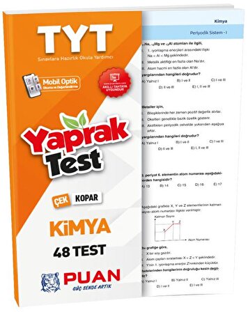 Puan Yayınları Tyt Kimya Çek Kopart Test