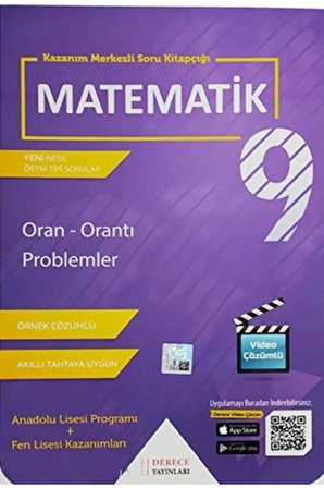 Derece 9.Sınıf Matematik Oran, Orantı, Problemler