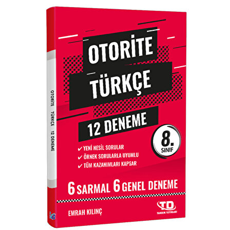 Tandem Yayınları 8. Sınıf Türkçe Otorite 12 Deneme