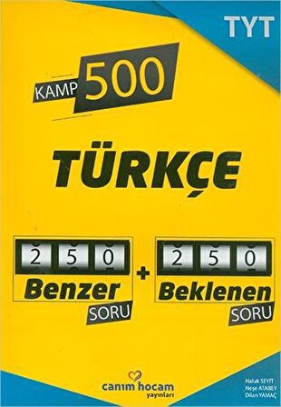 TYT Türkçe Kamp 500 Denemesi Canım Hocam Yayınları
