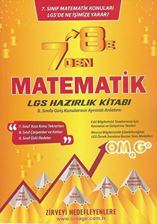 Omage LGS 7den 8e Matematik Hazırlık Kitabı