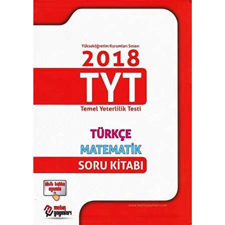 Metin Yayınları YKS-TYT Türkçe Matematik Soru Kitabı