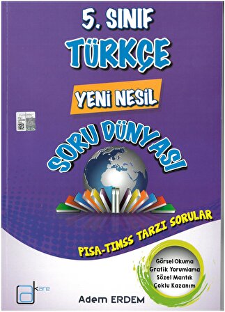 5.Sınıf Türkçe Yeni Nesil Soru Dünyası A Kare Yayınları